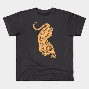 Roaring Strength: Japanese Tiger Kids T-Shirt